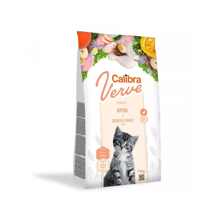 Calibra Cat Verve GF Kitten Chicken&Turkey 750g